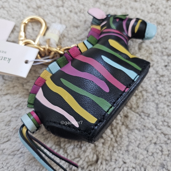 🚫SOLD🚫Kate Spade Ziggy Zebra Embellished Bag Charm - Picture 6 of 11